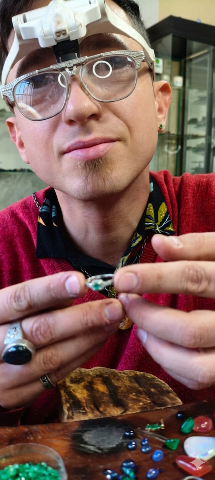 Franco, artesano de Corazón Inca, en su taller de Córdoba